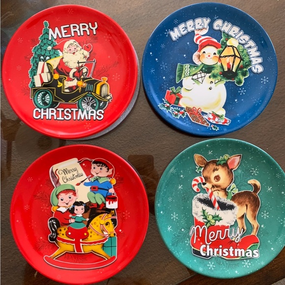 Mr. Christmas Vintage Inspired Plates set of 4 - Picture 1 of 10